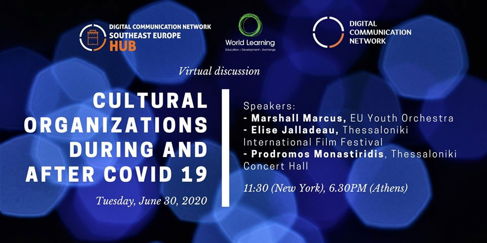 Webinar Announcement: “Cultural Organizations During and After COVID 19”