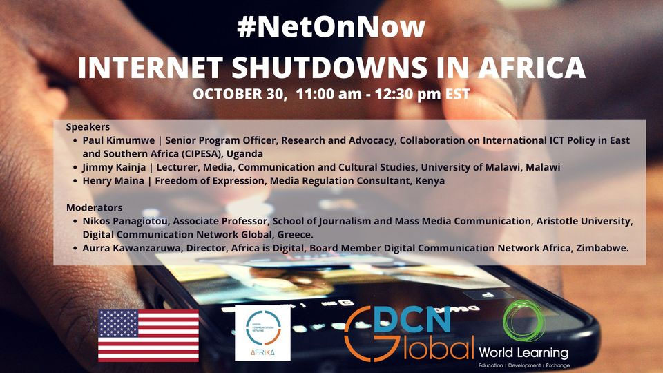 Webinar Announcement: “#NetOnNow: Internet Shutdowns in Africa”