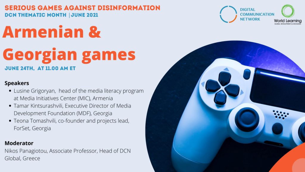 Webinar «Serious Games Against Disinformation: Armenian & Georgian Games»